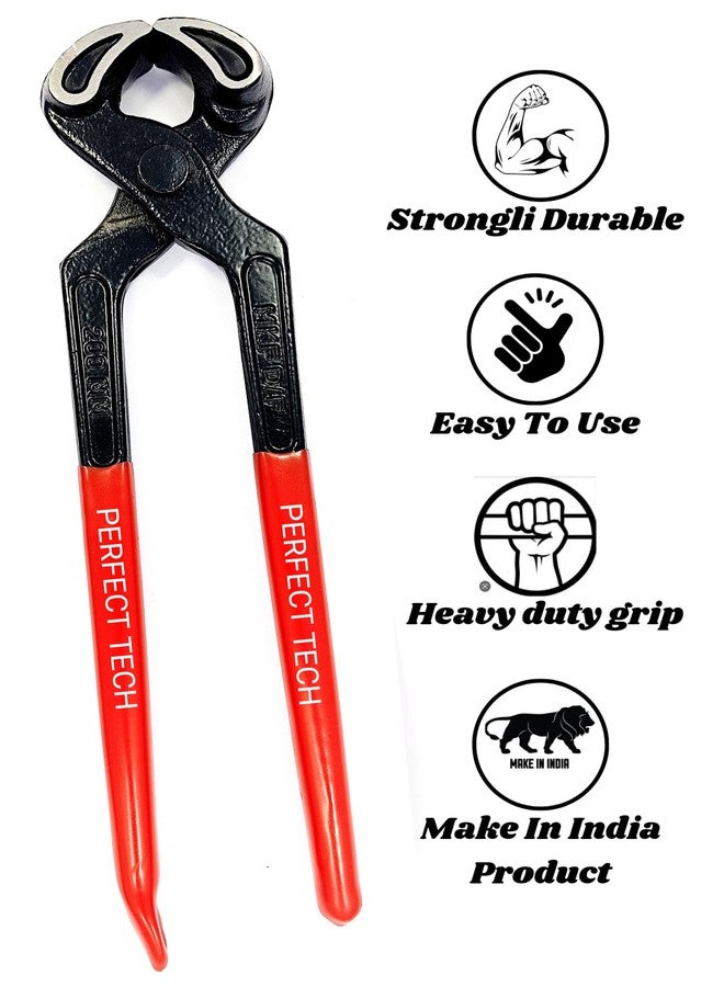 PERFECT TECH 8 Inch Drop Forged Cobler Pincer | Steel Pincer/Nail Puller/Nail Cutter | Pincers Tools Pliers | Pincer For Woodworking And General Works | Tools Kit | 2 in-1 Multi Purpose | Heavy Duty - Image 4